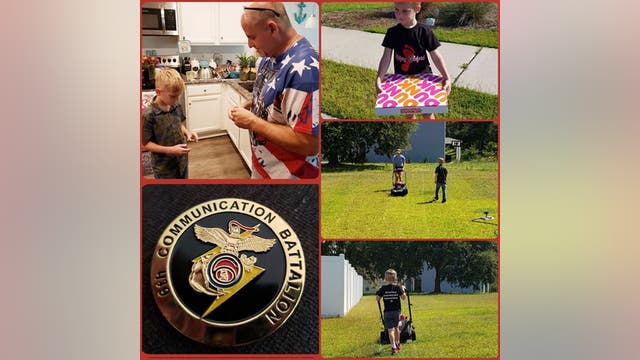 Fourth-grader who wants to be a Navy SEAL starts service by helping veterans