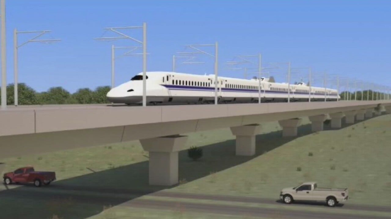 how fast is the bullet train from dallas to houston