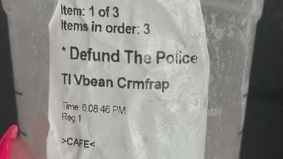 Houston Starbucks employee fired over "Defund The Police" cup message