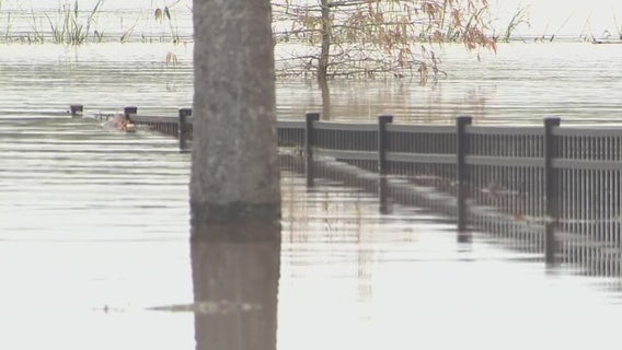 Residents near Clear Creek on standby for possible evacuation as Beta rains continue