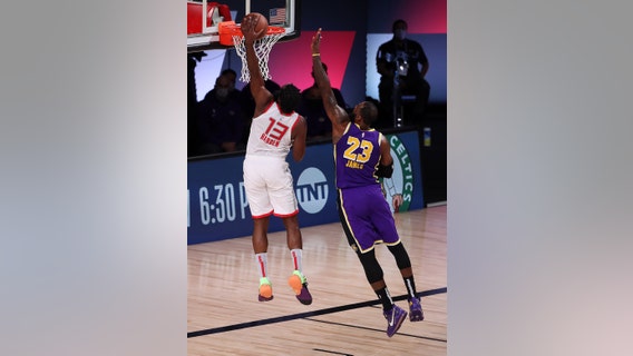 Rockets run away from No. 1 seed Lakers, take Game 1 112-97