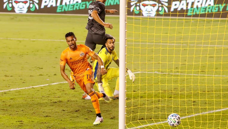Thomas McNamara #11 of Houston Dynamo celebrates scoring a goal in the second half against the Minnesota United at BBVA Compass Stadium on September 02, 2020 in Houston, Texas.