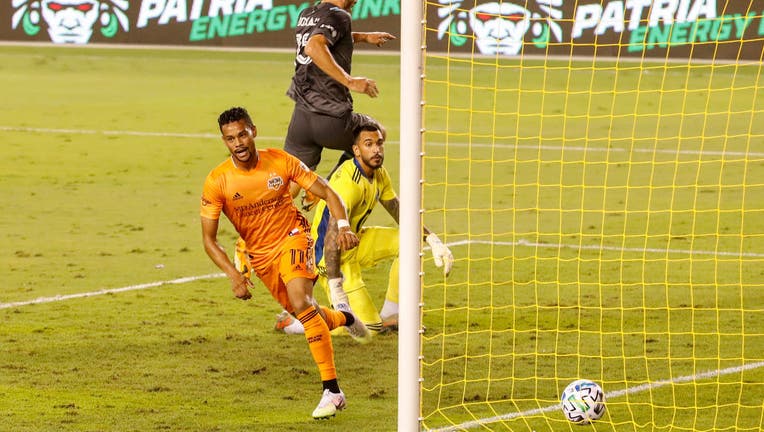 Thomas McNamara #11 of Houston Dynamo celebrates scoring a goal in the second half against the Minnesota United at BBVA Compass Stadium on September 02, 2020 in Houston, Texas.