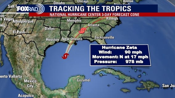Zeta makes landfall in Louisiana as category 2 hurricane