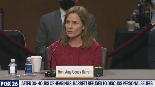 Amy Coney Barrett doesn't discuss personal beliefs at confirmation hearing - What's Your Point?
