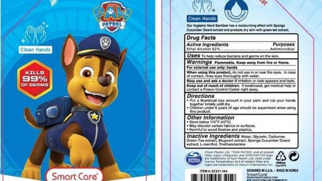 Hand sanitizer for kids recalled over packaging that resembles food, drink containers