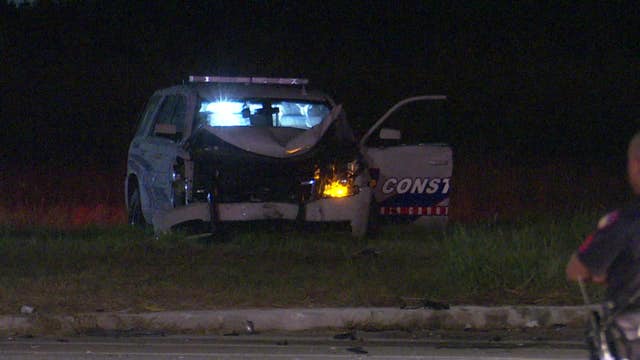 Driver dies, Harris County Pct. 4 constable deputy hospitalized after crash