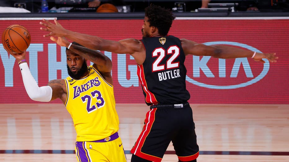 Jimmy Butler of the Miami Heat wears a VOTE shirt and warms up prior  News Photo - Getty Images