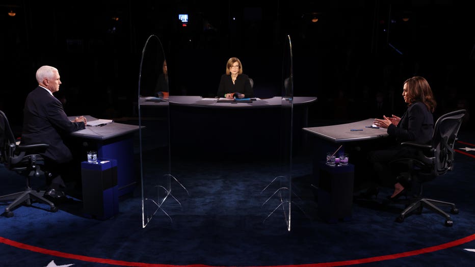26b65e08-Mike Pence And Kamala Harris Take Part In Vice Presidential Debate