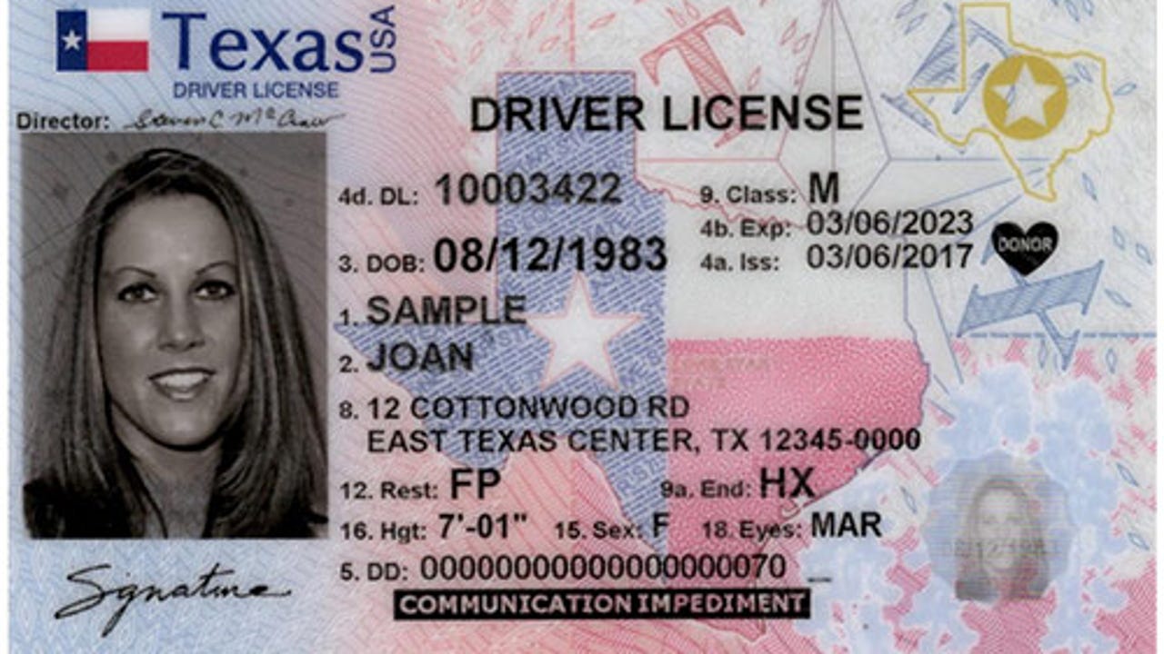 where is the audit number on your texas drivers license