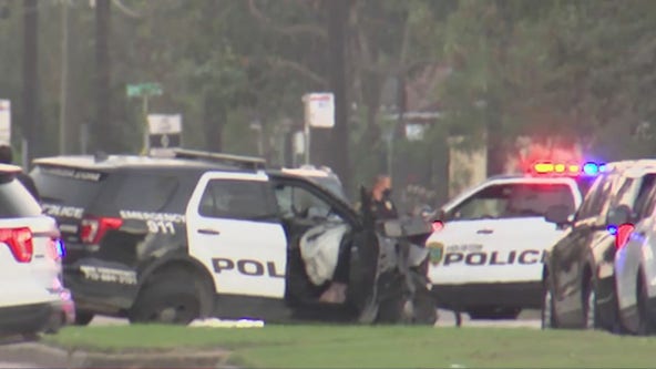 Motorist killed, two officers injured in afternoon crash