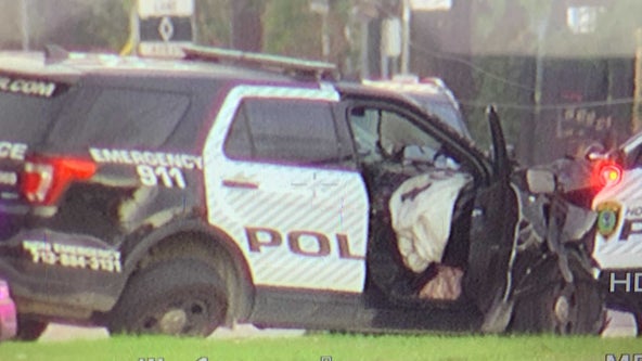 Motorist killed, two officers injured in NE Houston crash