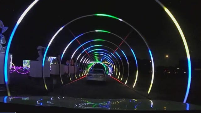 The Light Park Drive-thru Christmas Experience at Hurricane Harbor Splashtown