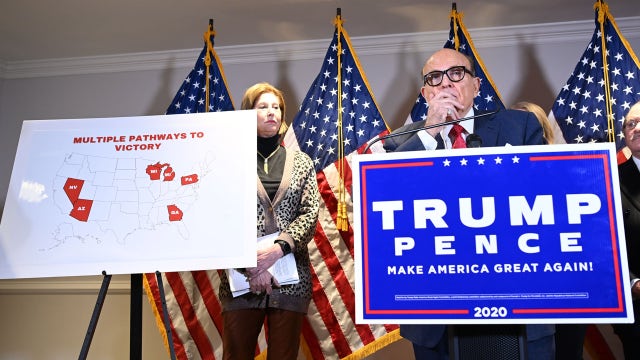 President Trump's attorney Rudy Giuliani presses election challenge case in fiery news conference