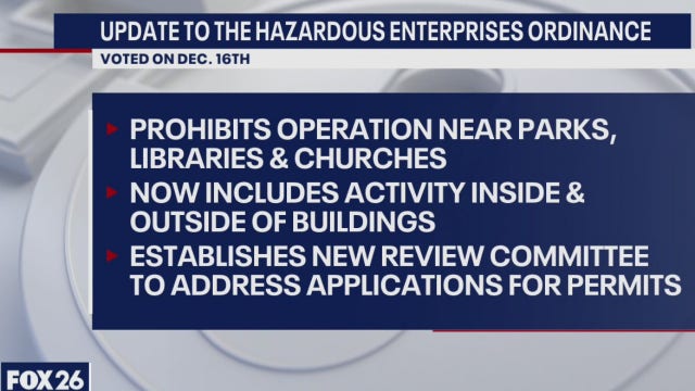 New hazardous business ordinance, a  first step to zoning?   What's Your Point?