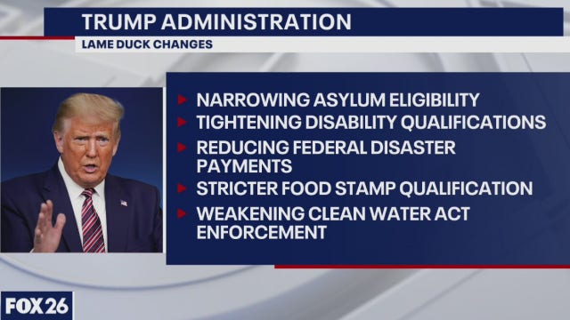 The Trump administration is changing the rules in the last few days - What's Your Point?