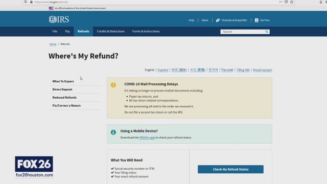 Houston woman waits all year for tax return; over 1M people still await refunds