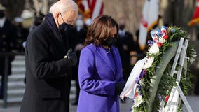 Biden, Harris lay wreath at Tomb of the Unknowns in Arlington National Cemetery