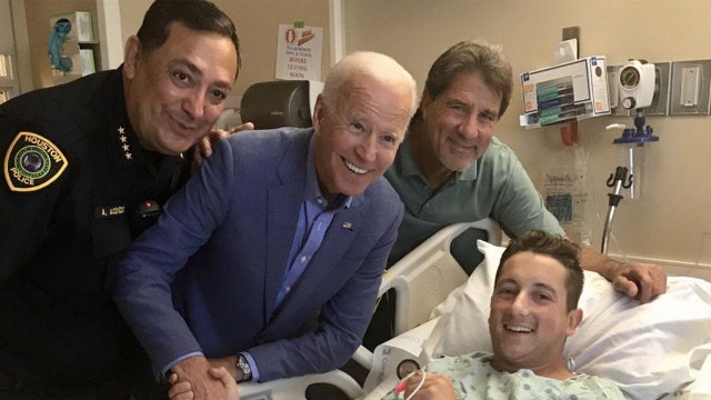 Houston officer shot after presidential debate at TSU was secretly visited by Biden