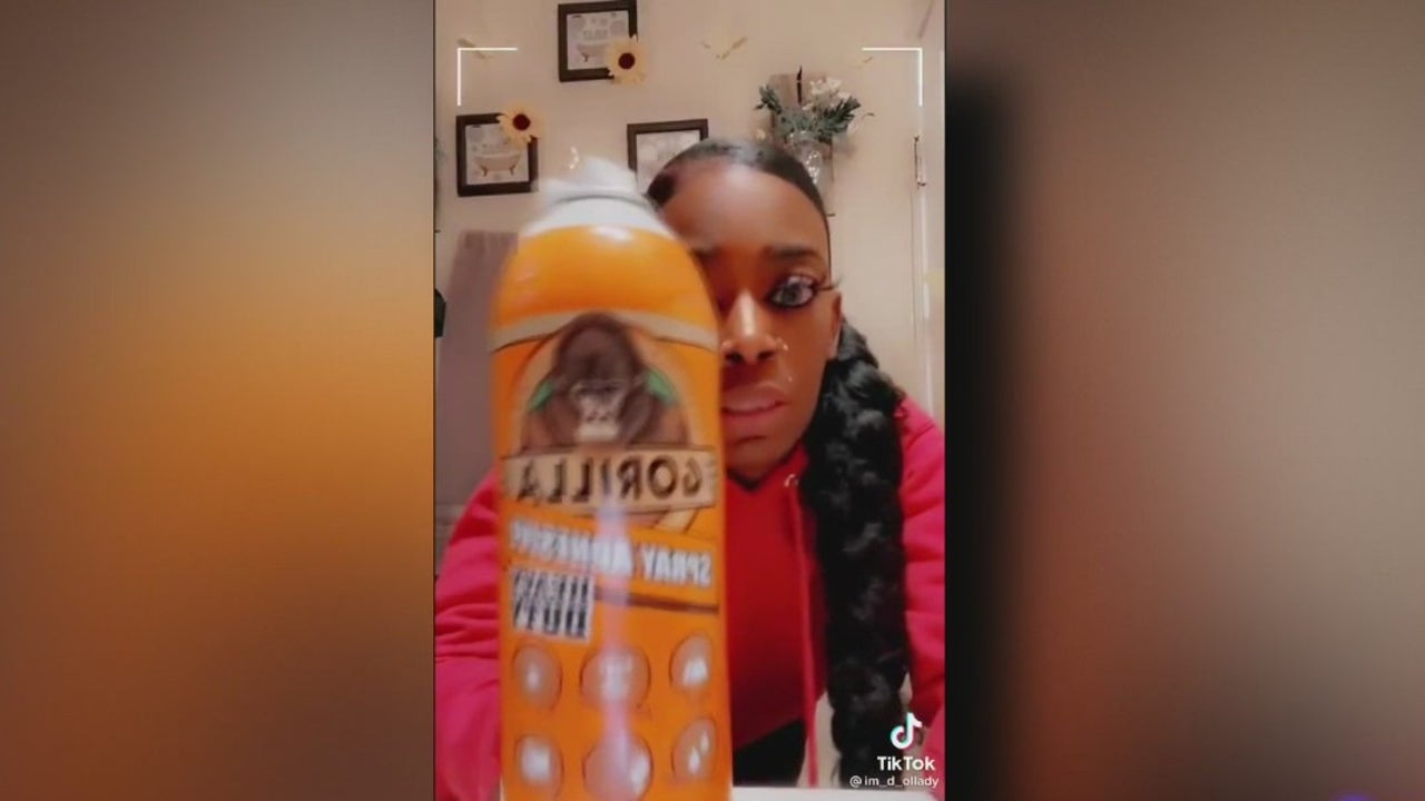 video of girl who put gorilla glue in her hair