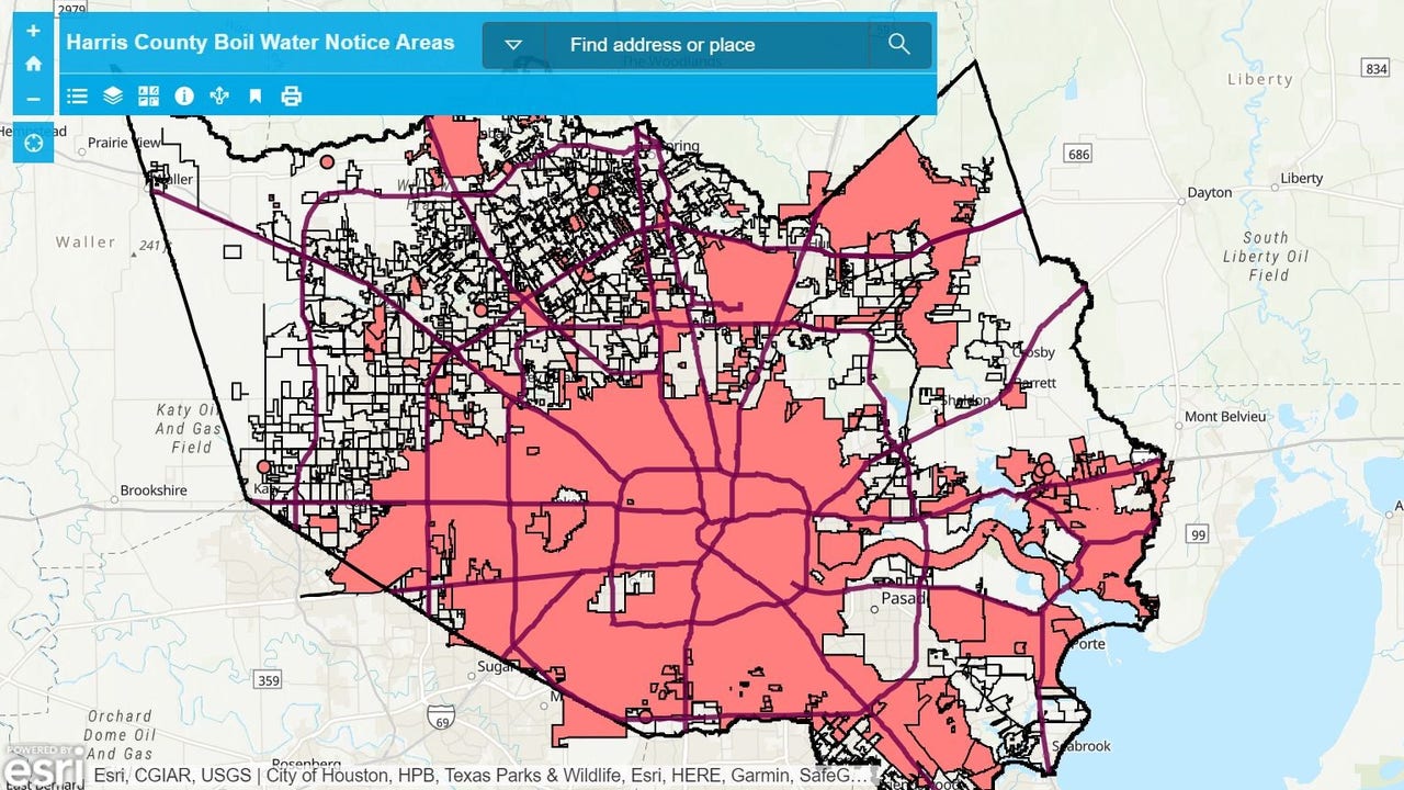 Interactive map shows Harris County homes under boil water notice  FOX 