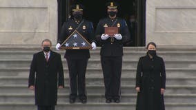 Fallen Capitol police officer Brian Sicknick honored during ceremony at US Capitol