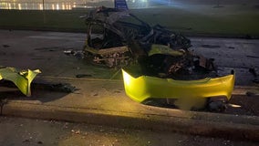 Deadly crash on Barker Cypress shuts down traffic, leaves car in pieces