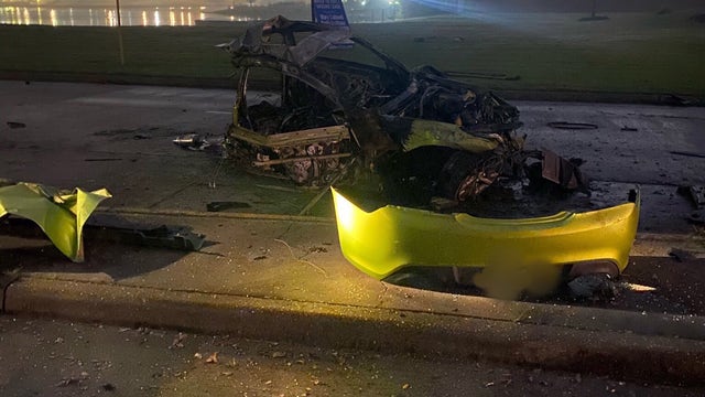 Deadly crash on Barker Cypress shuts down traffic, leaves car in pieces