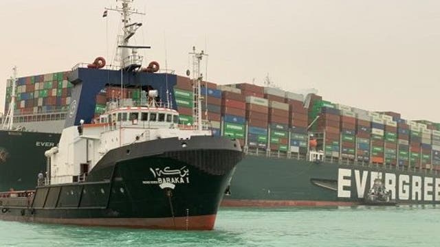 Massive cargo ship the size of a skyscraper turns sideways, blocking Suez Canal