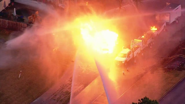Multiple injured in gas line explosion in northwest Harris County; crews battle fire