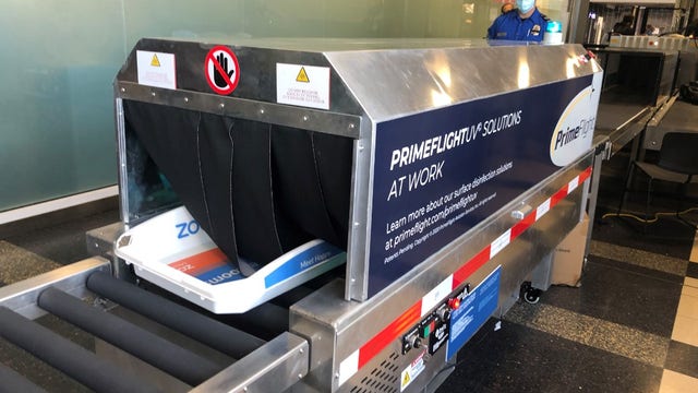 TSA looks to disinfect airport bins with ultraviolet lights to prevent COVID-19 spread
