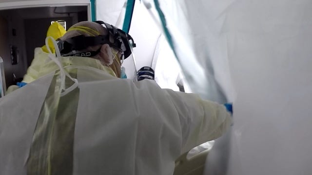 Houston hospital staff members treating COVID-19 patients over a year without a break