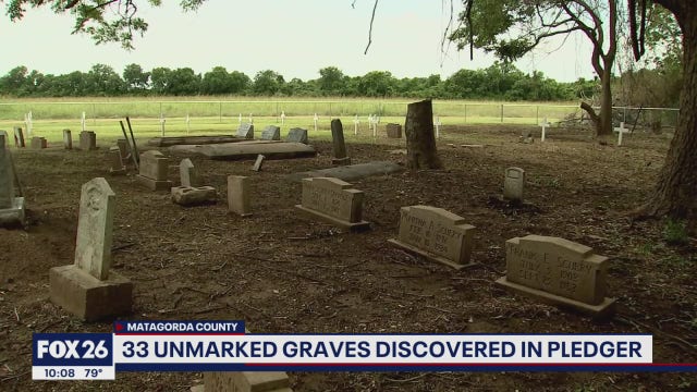 Thirty-three unmarked graves detected in Pledger