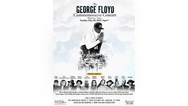 George Floyd commemorative concert to be held Sunday
