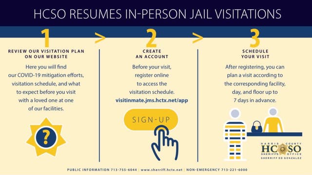 In-person jail visitations to resume Tuesday in Harris Co.