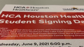 Nearly 40 Clear Creek ISD students secure post graduation jobs with HCA Houston Healthcare