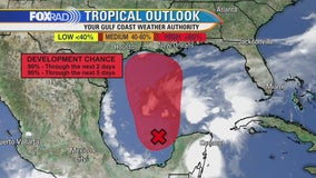 Disturbance in the Gulf has 90% formation chance