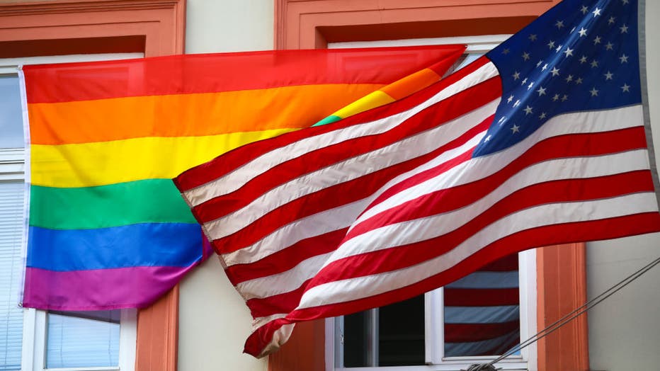Rainbow Flag On US Consulate General In Krakow, Poland