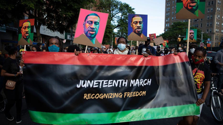 fcdac9e4-Juneteenth Marked With Celebrations And Marches In Cities Across America
