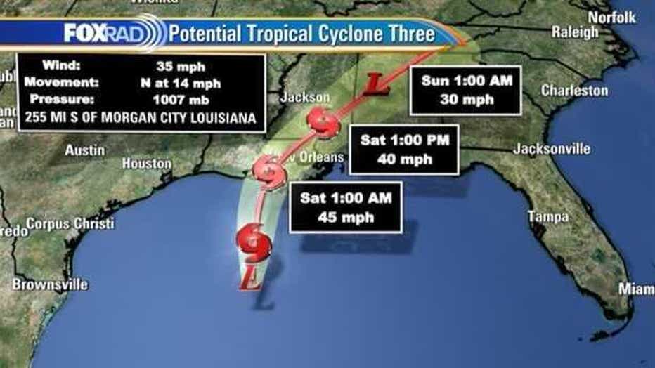 Tropical Storm Warning Houston : Potential Tropical Cyclone 3: Minimal ...