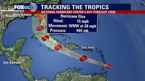 Elsa strengthens into first hurricane of the Atlantic season