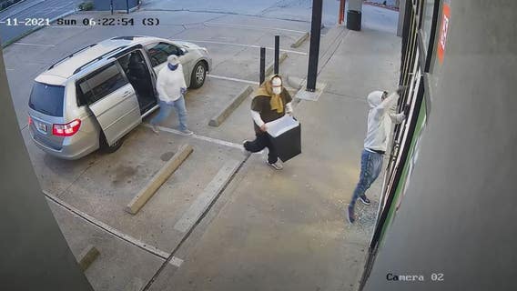 VIDEO: Officials looking for suspects seen on camera breaking into pet store, trying to steal puppies