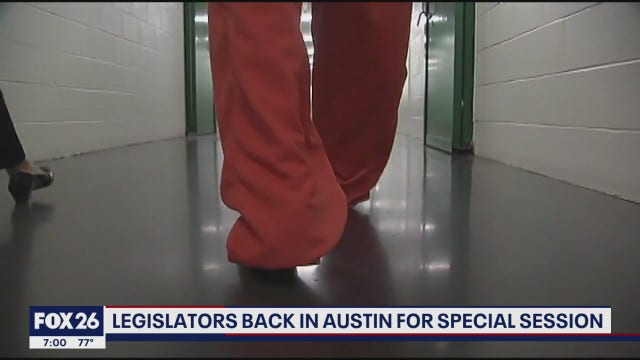 TX special session starts with felony bond reform
