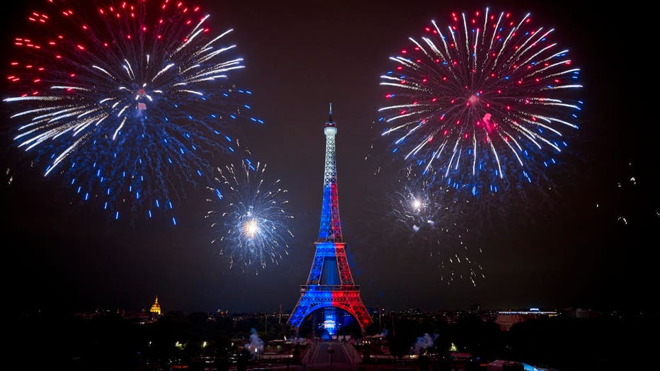 Bastille Day Fireworks At The Eiffel Tower In Paris