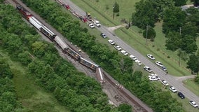 Multiple train cars derail in Crosby, cleanup underway
