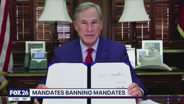 Anti-mandate mandates, in Texas masks and vaccines are your choice- What's Your Point?