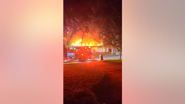 Neighbors woken up to northwest Houston home covered in flames, arson investigating