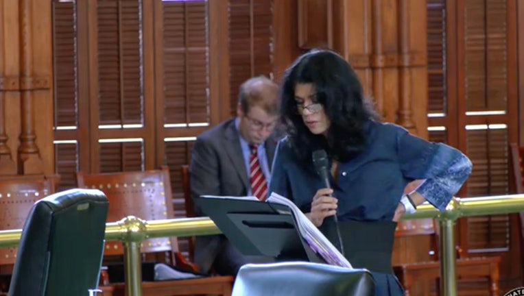 Texas Sen. Carol Alvarado holds filibuster over Texas voting bill.