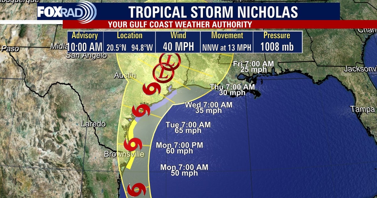 Tropical Storm Nicholas forms in Gulf of Mexico, expected to bring heavy rains to Houston