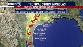 Tropical Storm Nicholas forms in Gulf of Mexico, expected to bring heavy rains to Houston